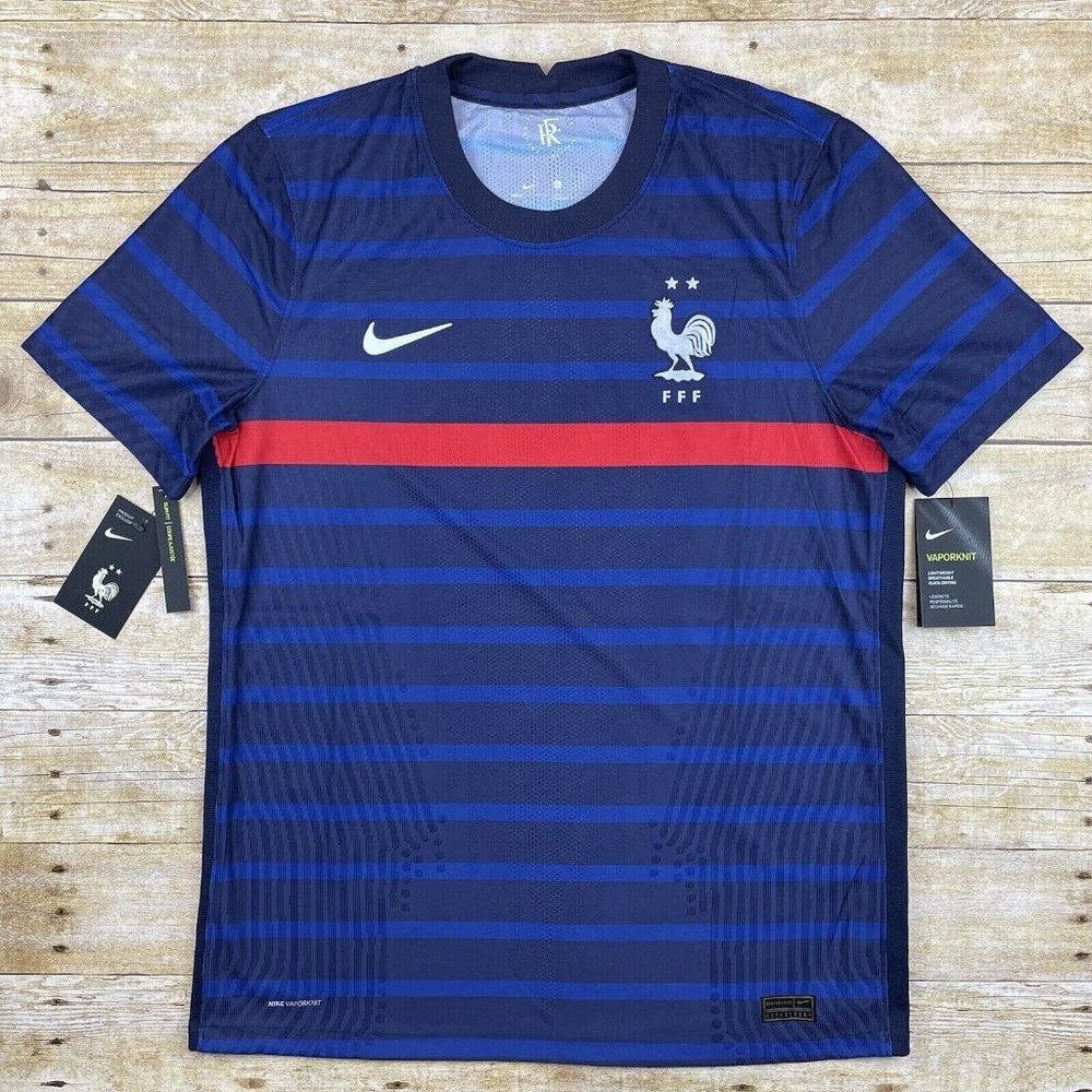 Nike France FFF Authentic Vaporknit Home Jersey WORLD CUP CD0586-498 Sz S $165